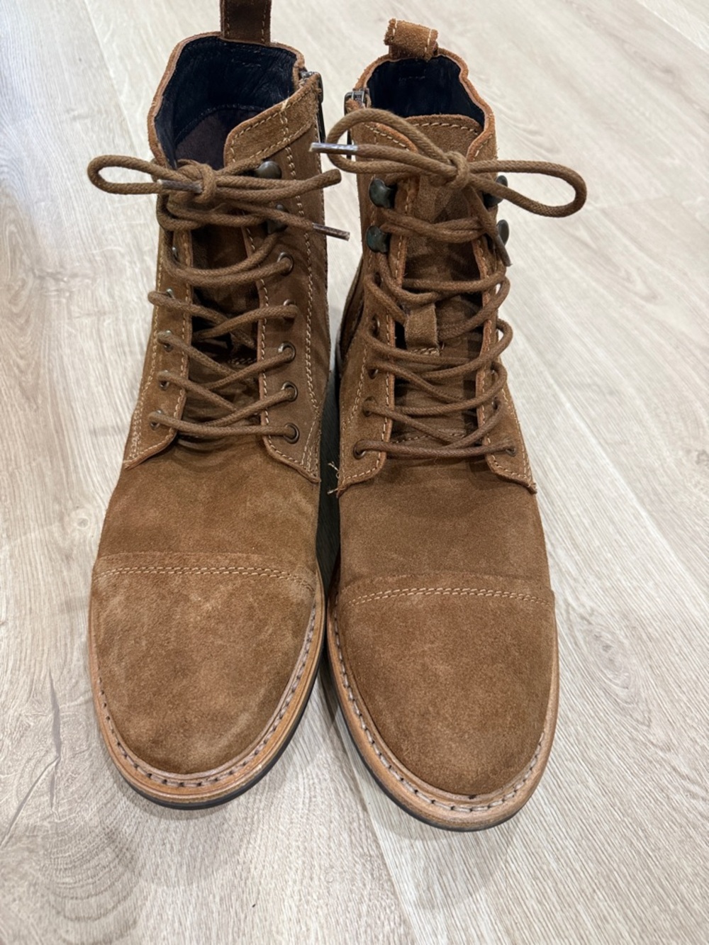 Men's Brown Suede Lace-Up Boots Frye 10.5 leather